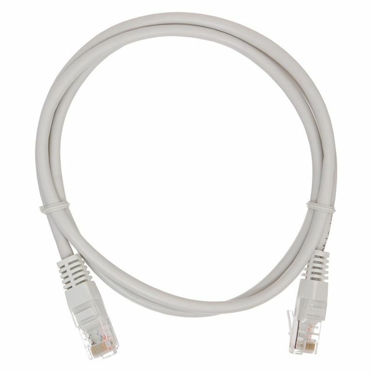 Патч-корд 55989 ∙ Патч-корд Technolink "C" UTP4 cat.5е, 2.0м, CCA, серый, литой коннектор