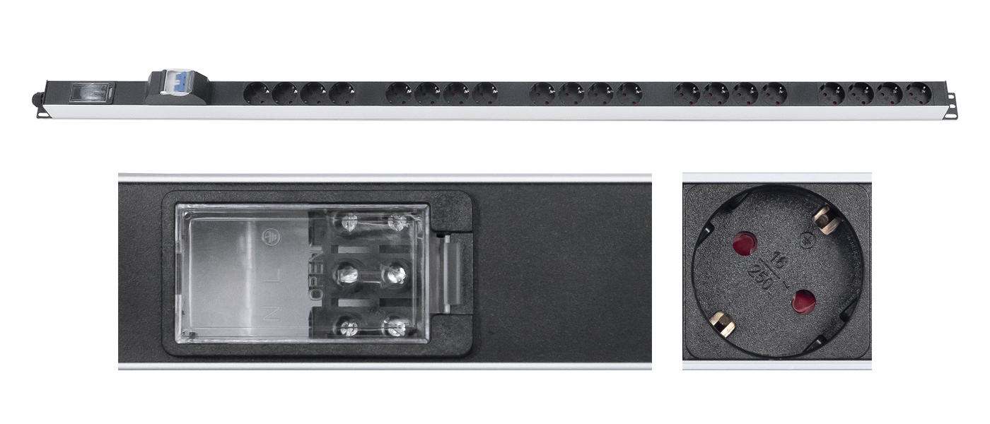 Блок розеток PDU-16-20S-B-T (9548c)