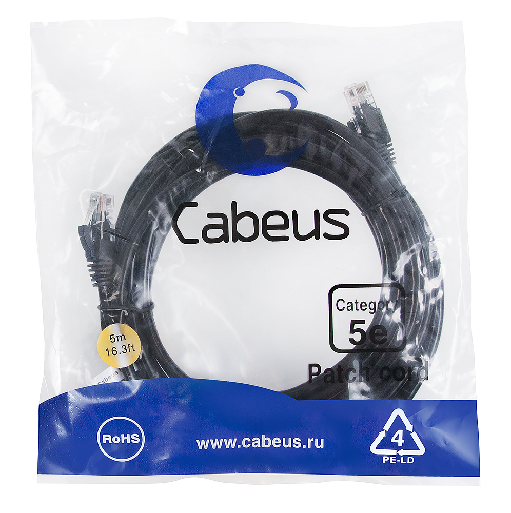 PC-UTP-RJ45-Cat.5e-5m-BK-LSZH (9541c)