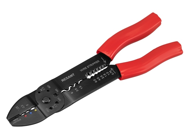 12-3033 ∙ Кримпер HT-204 для обжима наконечников и зачистки проводов Rexant