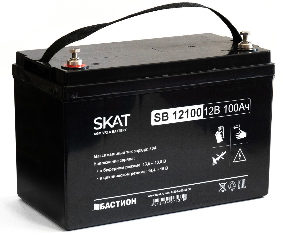 Аккумуляторная батарея SKAT SB 12100 ∙ Аккумулятор 12В 100 А∙ч (2542)
