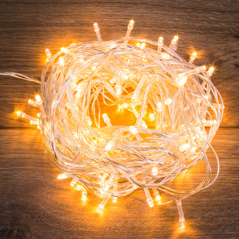 Гирлянда 303-196 ∙ Гирлянда "Твинкл Лайт" 15 м, прозрачный ПВХ, 120 LED, цвет ТЕПЛЫЙ БЕЛЫЙ