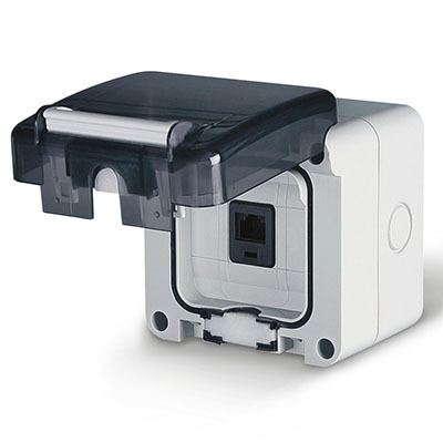 Розетка компьютерная RJ45 настенная DKC DIS137648150