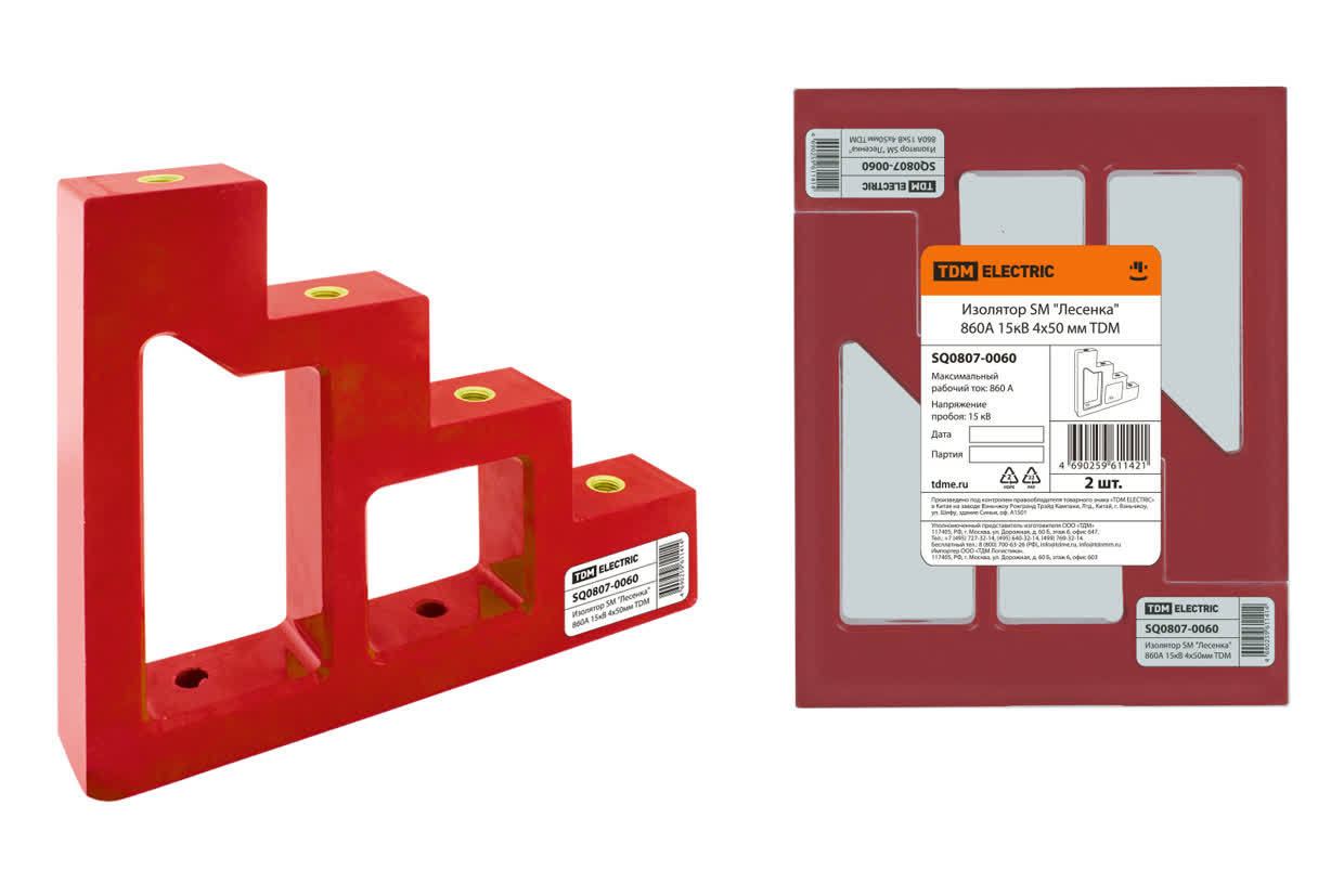 Изолятор шинный TDM ELECTRIC SQ0807-0017 SM "Лесенка" 900А 18кВ 4х40мм (Упаковка 2шт)