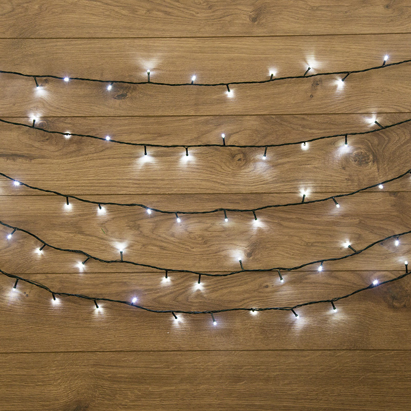 303-025 ∙ Гирлянда "Твинкл Лайт" 6 м, темно-зеленый ПВХ, 40 LED, цвет белый