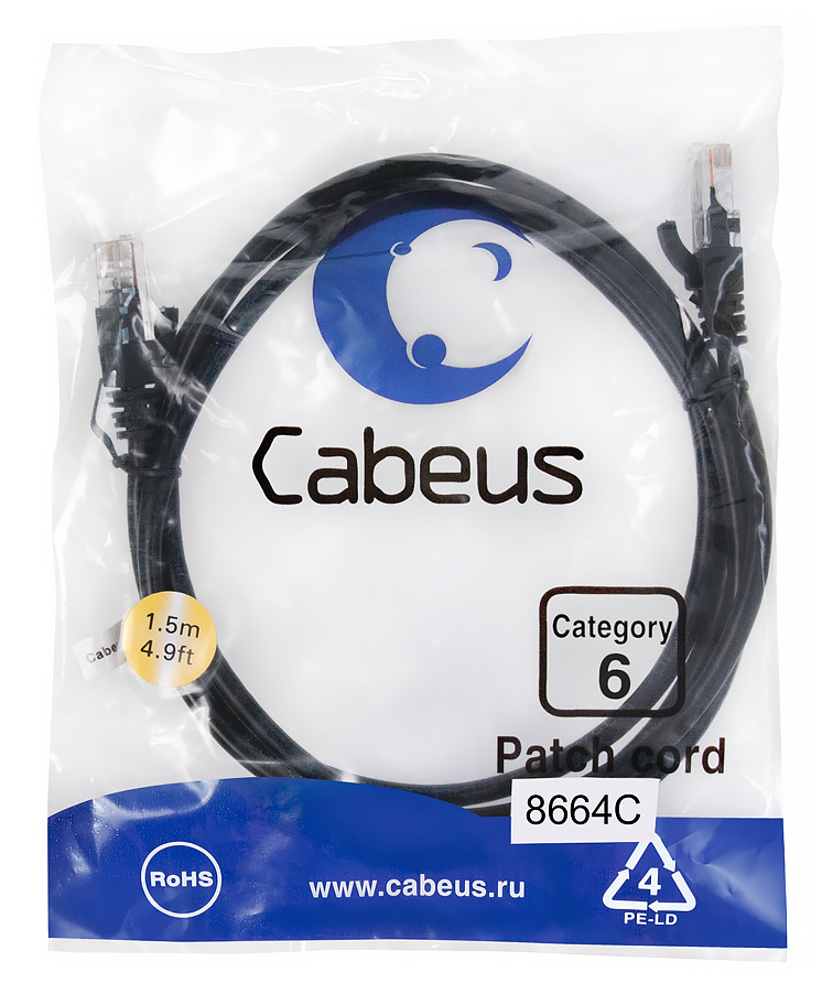 PC-UTP-RJ45-Cat.6-1.5m-BK (8664c)