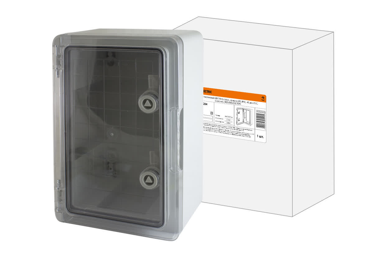 Щит с монтажной панелью TDM ELECTRIC SQ0933-0224 ЩМП-0-4 IP65 (400x300x220) прозрачная крышка