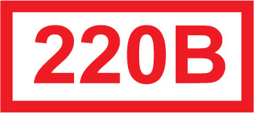 Знак безопасности Знак 220 в (Пленка 100х50 мм) Знак безопасности Знак 220 в (Пленка 100х50 мм)