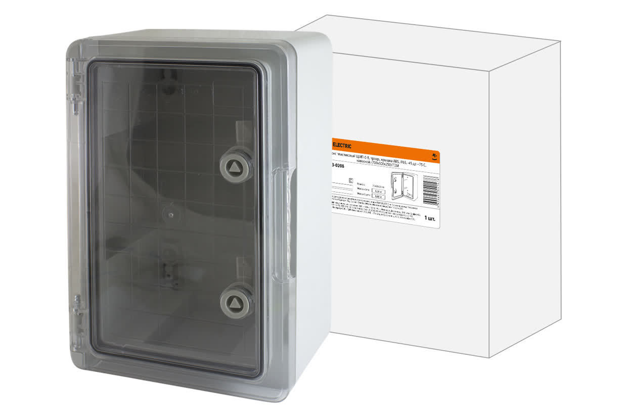 Щит с монтажной панелью TDM ELECTRIC SQ0933-0208 ЩМП-0-8 IP65 (700x500x250) прозрачная крышка