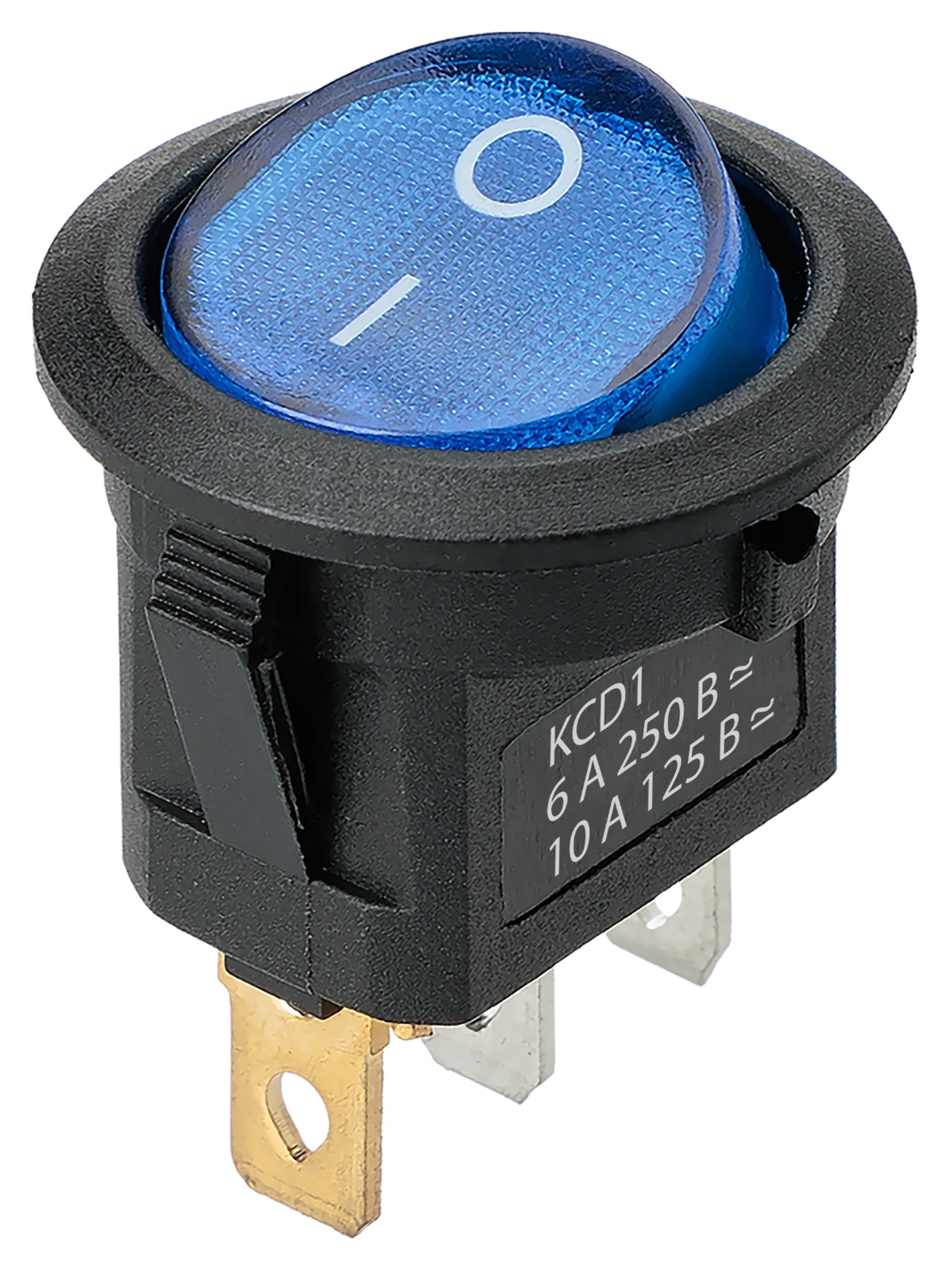 Выключатель клавишный TDM ELECTRIC SQ0746-0172 MIRS-101-3-B 250В AC/DC, 1P, 6А, (3с), ON-OFF, синяя клавиша с LED подсветкой