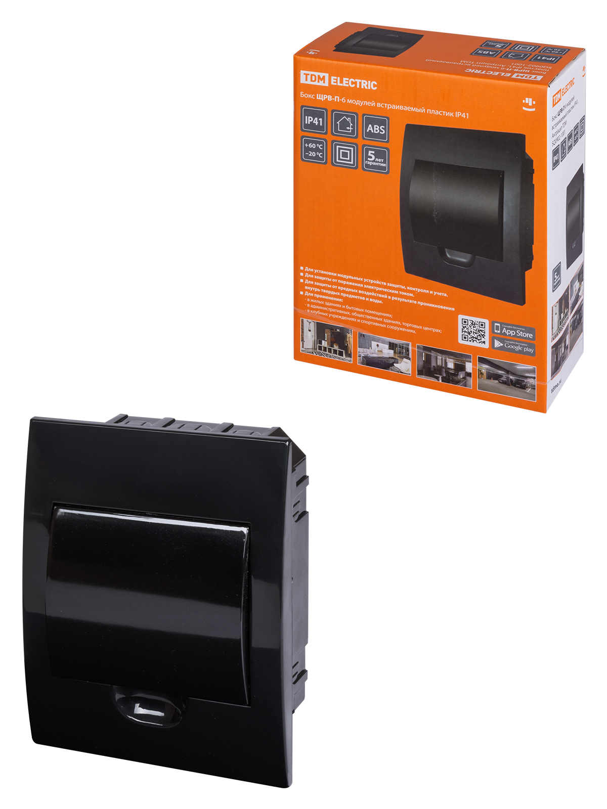 Щит распределительный TDM ELECTRIC SQ0902-1001 ЩРВ-П-6 Антрацит
