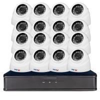 Комплект видеонаблюдения IP 8Мп Ps-Link KIT-A816IP-POE 16 камер с ночной съемкой для помещения, с датчиком движения, питание PoE