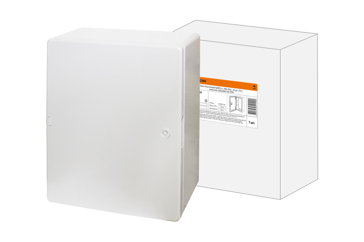 Щит с монтажной панелью TDM ELECTRIC SQ0932-0101 ЩМП-0-1 IP65 (300x200x130)