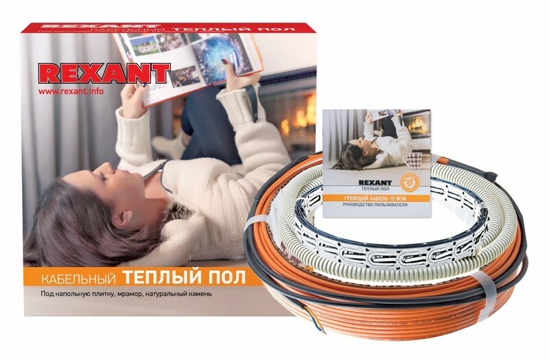 51-0516-3 ∙ Теплый пол REXANT Standard RND -50-750 (750Вт/50м/ S обогрева, м2: 4,7-6,3) (двух жильный)