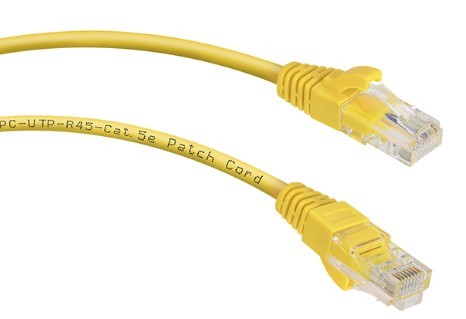 Патч-корд Cabeus PC-UTP-RJ45-Cat.5e-0.3m-YL (7663c)
