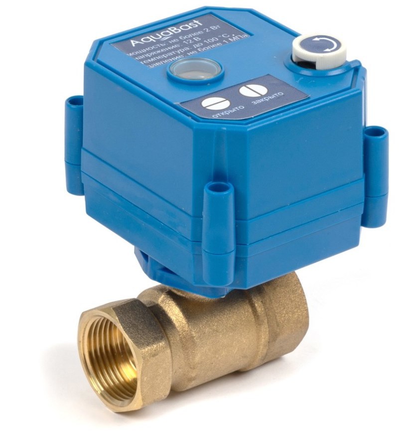Шаровой кран 3/4" с электроприводом, 12V (164)