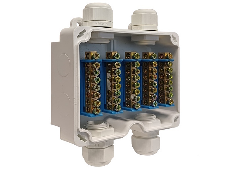 Коробка распределительная КРП 5 жил / DALI / DMX 5х8