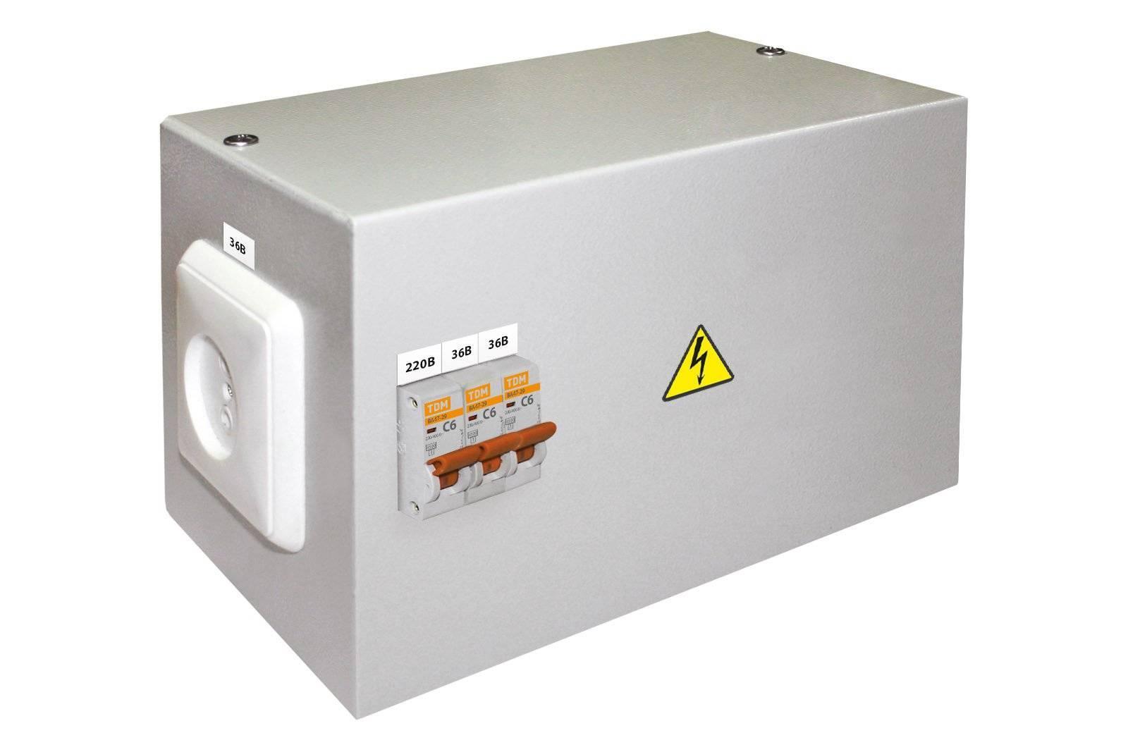 Ящик с понижающим трансформатором TDM ELECTRIC SQ1601-0004 ЯТП-0,25 220/24-3 авт. IP31