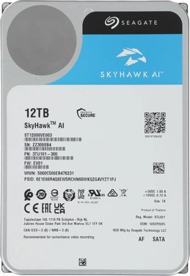 Жесткий диск (HDD) Жесткий диск Seagate SATA-III 12TB ST12000VE003 SkyHawkAI