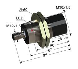 Датчик индуктивный бесконтактный PS2-36M85-20N21-C4 Датчик индуктивный бесконтактный PS2-36M85-20N21-C4