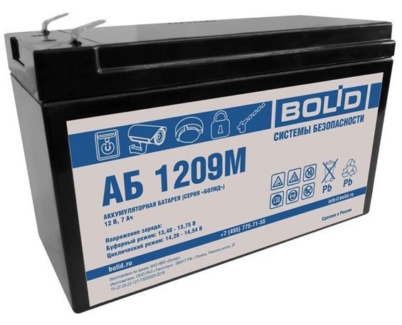 АБ 1209М ∙ Аккумулятор 12В 9 А∙ч