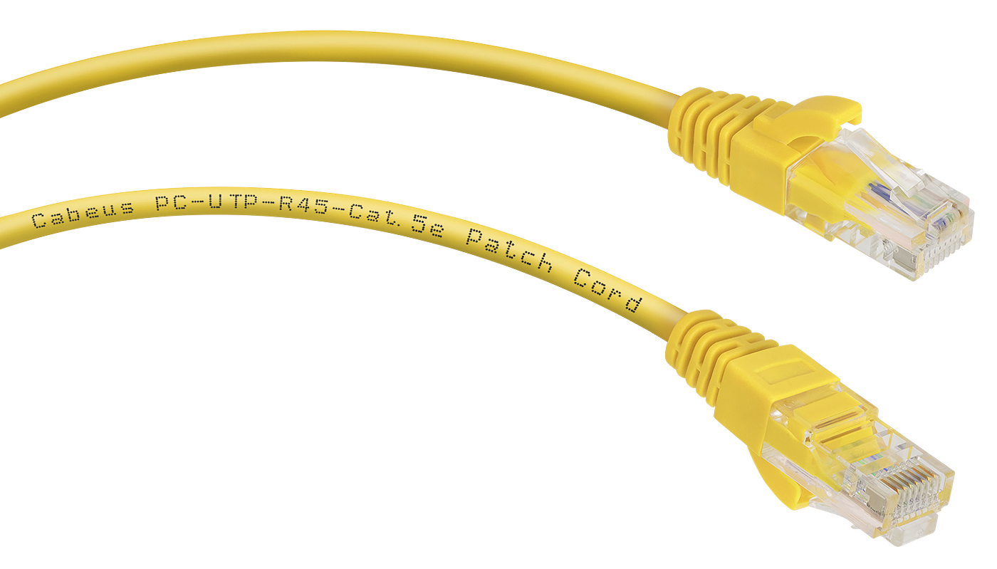 Патч-корд Cabeus PC-UTP-RJ45-Cat.5e-0.15m-YL (8985c)