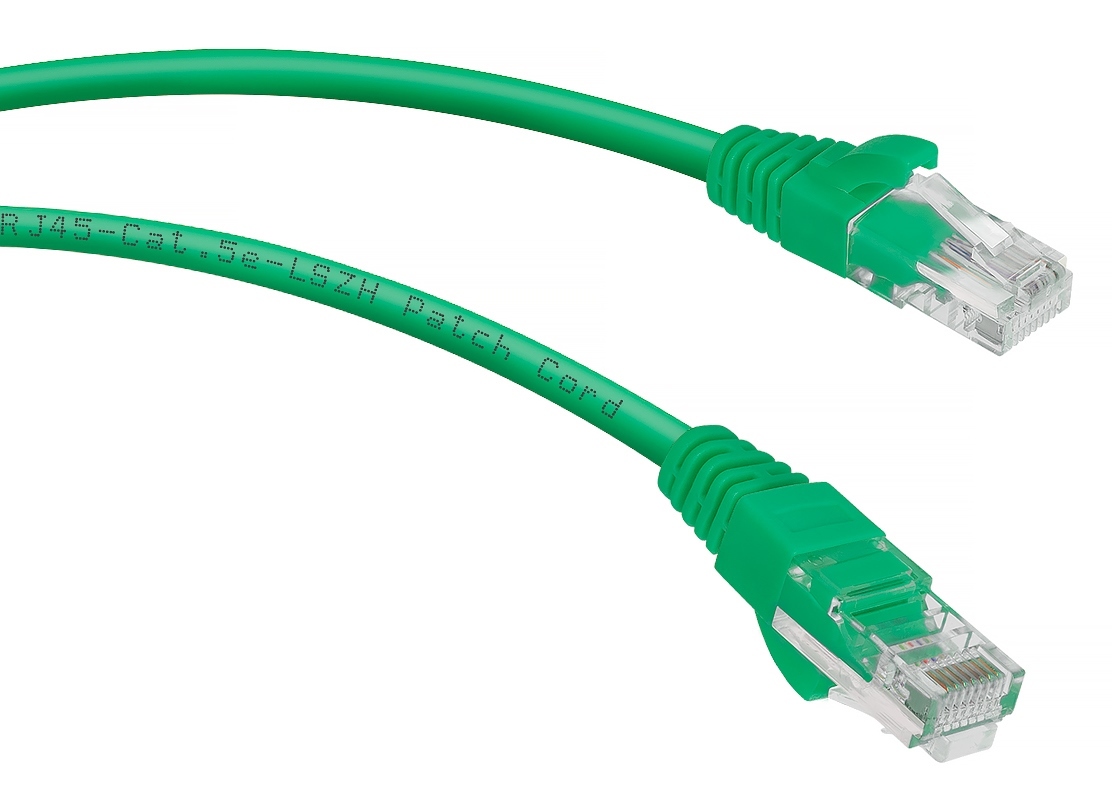 Патч-корд Cabeus PC-UTP-RJ45-Cat.5e-1.5m-GN-LSZH (9506c)