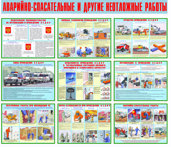 Плакат Плакат Аварийно-спасательные и другие неотложные р