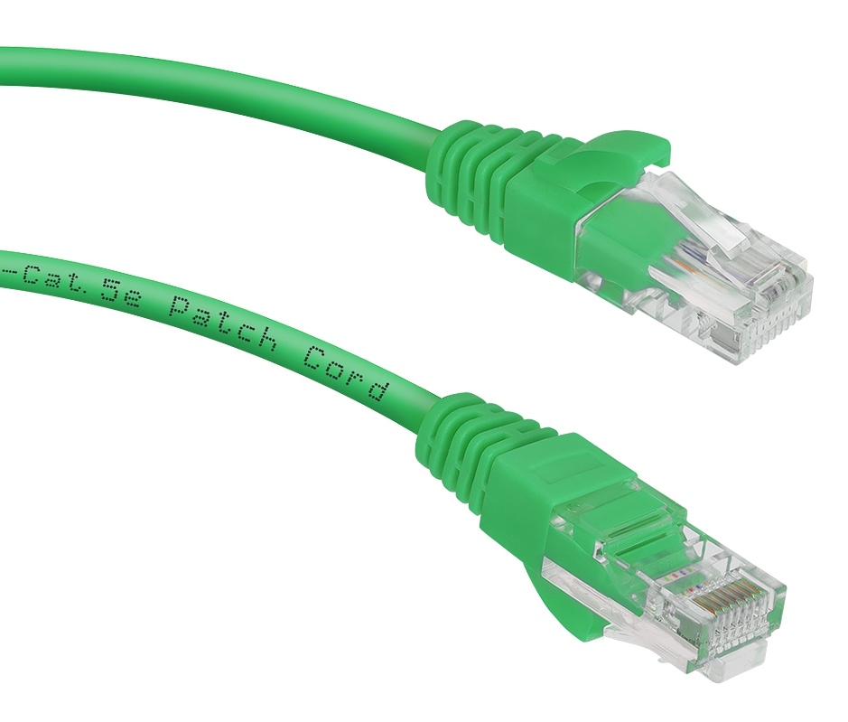 Патч-корд Cabeus PC-UTP-RJ45-Cat.5e-0.15m-GN (8988c)