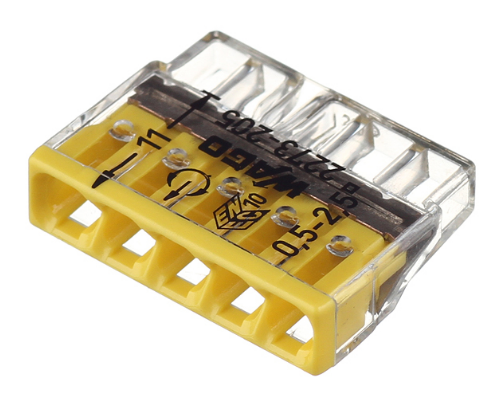 2273-205 ∙ Экcпресс-клемма, 5-проводная до 2,5 мм² WAGO 100 шт/уп ∙ кратно 100 шт