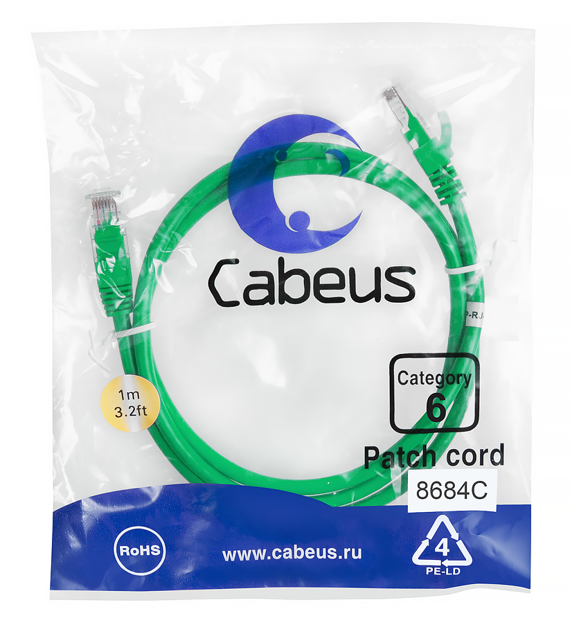 PC-UTP-RJ45-Cat.6-1m-GN (8684c)