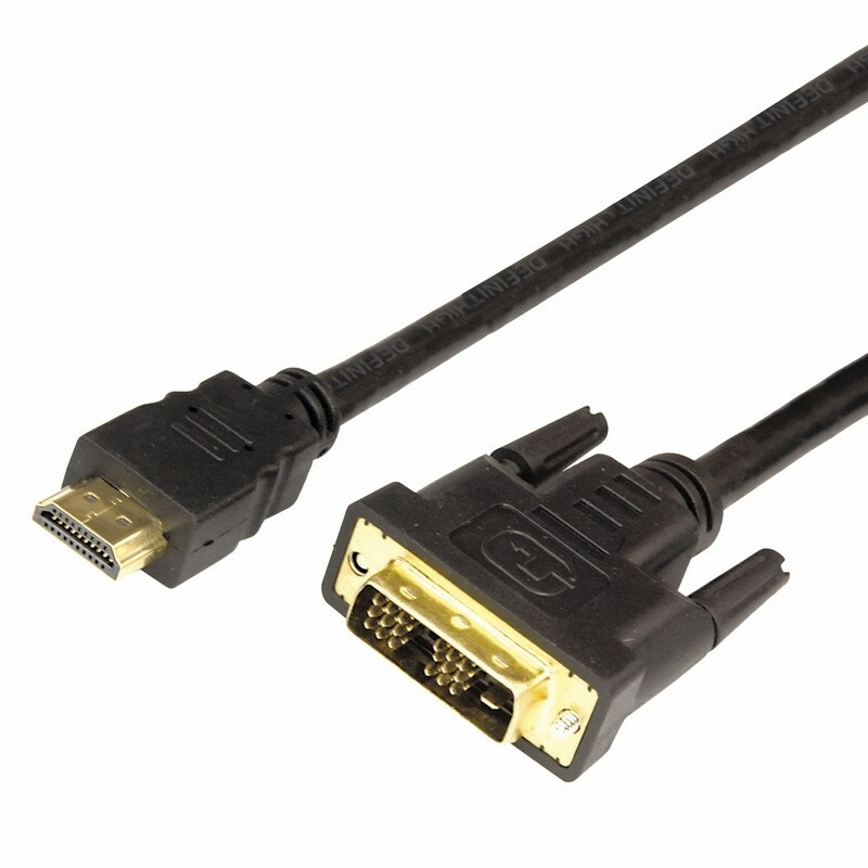 Шнур 17-6306 ∙ Шнур HDMI - DVI-D с фильтрами, длина 5 метров (GOLD) (PE пакет) REXANT ∙ кратно 5 шт