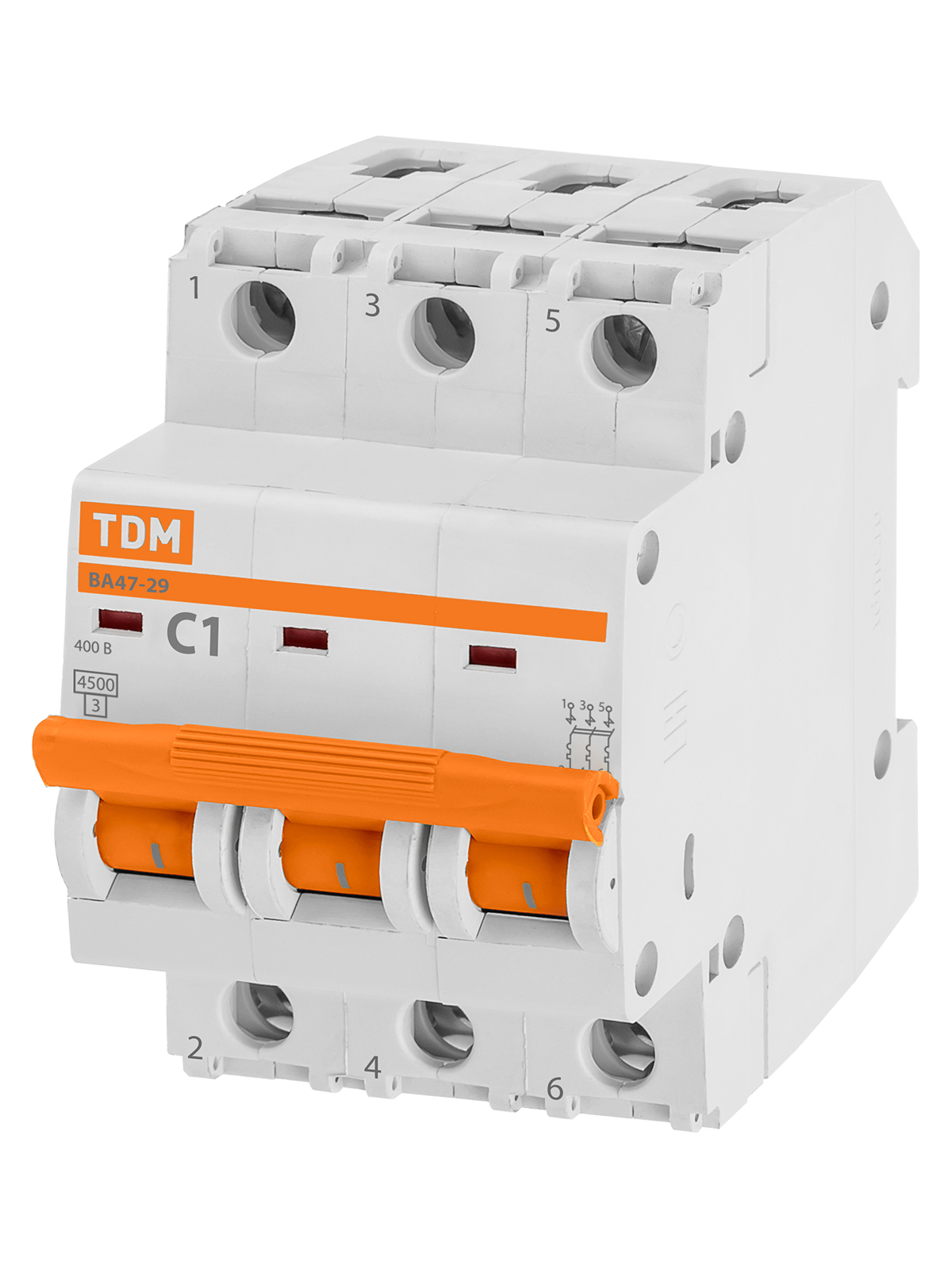 Выключатель автоматический модульный TDM ELECTRIC SQ0206-0108 ВА47-29 3Р 13А 4,5кА х-ка С