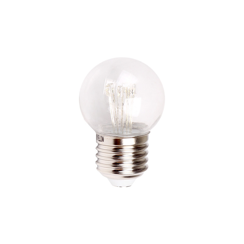 405-125 ∙ Лампа шар e27 6 LED Ø45мм - белая, прозрачная колба, эффект лампы накаливания
