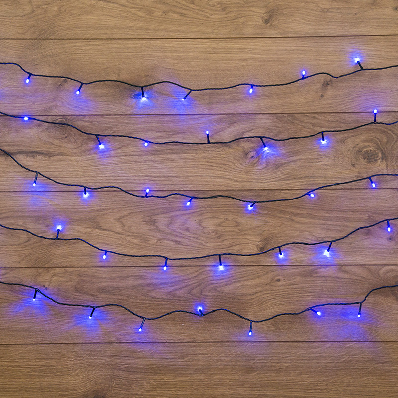303-013 ∙ Гирлянда "Твинкл Лайт" 4 м, темно-зеленый ПВХ, 25 LED, цвет: Синий