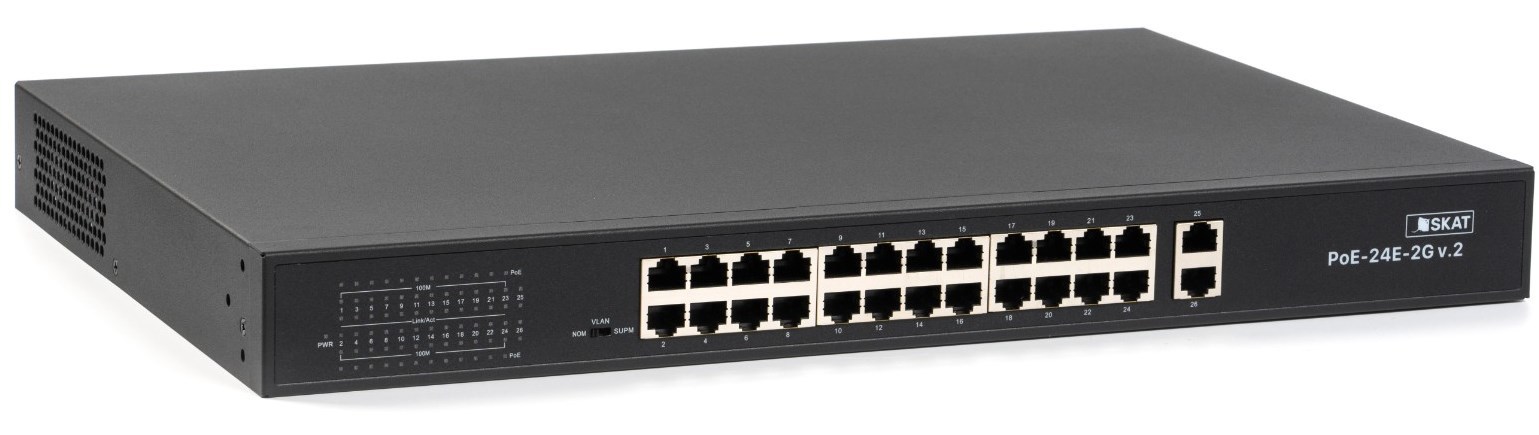 Коммутатор PoE SKAT PoE-24E-2G v.2 (4077)