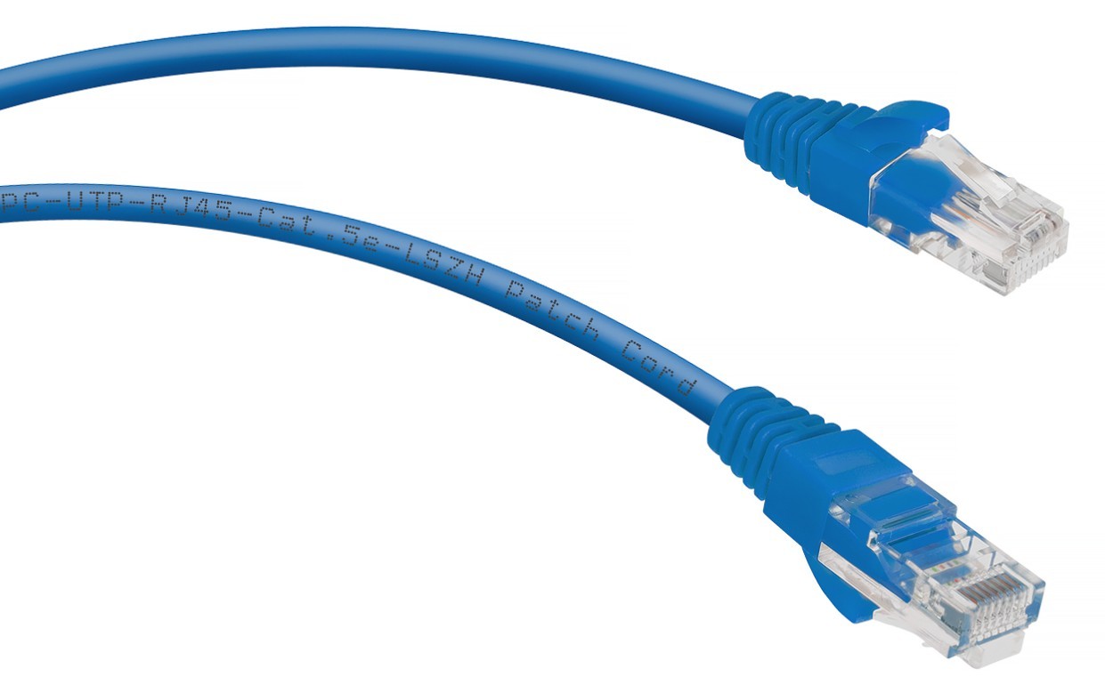 Патч-корд Cabeus PC-UTP-RJ45-Cat.5e-0.5m-BL-LSZH (9528c)