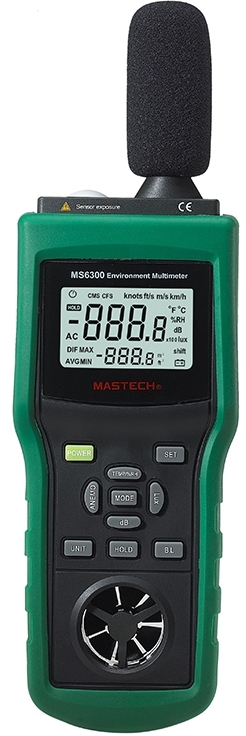 Тестер 13-1250 ∙ Многофункциональный тестер окружающей среды MS6300 MASTECH